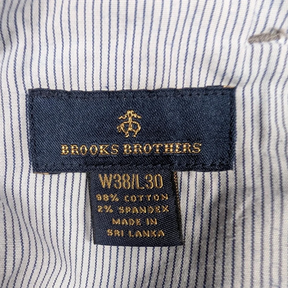 Brooks‎ Brothers Pants Mens 38x30 Gray Corduroy Stretch 5 Pocket Chino Casual - Picture 3 of 11